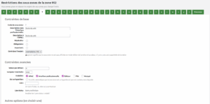 Options de la sous-zone 952$7 dans la grille bibliographique MARC par défaut. Le champ Valeur par défaut contient la valeur 4.