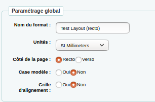 paramètres global du formulaire d'ajout de format de carte