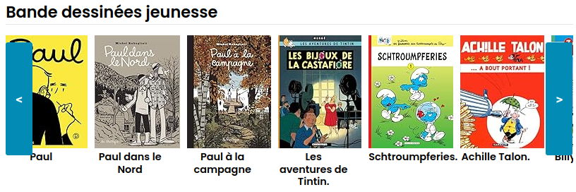 vue des couleurs dans un carrousel à défilement avec titre