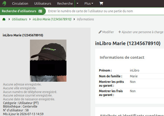 vue d'une photo d'utilisateur