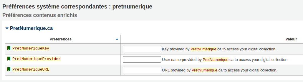 vue des préférences système de pretnumerique